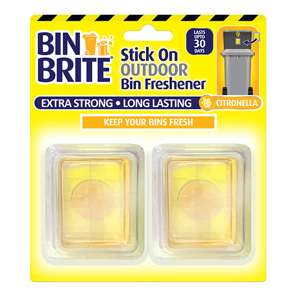 Bin Brite Stick On Container Verfrisser - Vuilnisbak Geurverwijderaar - Citronella 2 Stuks - ViralCleaning