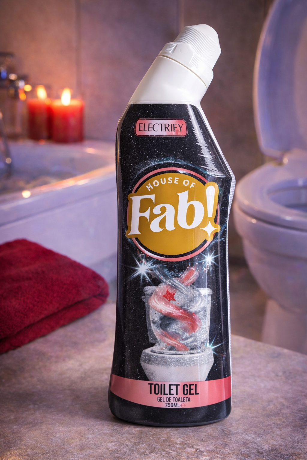 Fabulosa Toilet Gel Electrify 750ml – WC Reiniger – Krachtige Toilet Cleaner tegen Kalk, Aanslag en Vuil – Frisse Geur Toilet Gel - ViralCleaning