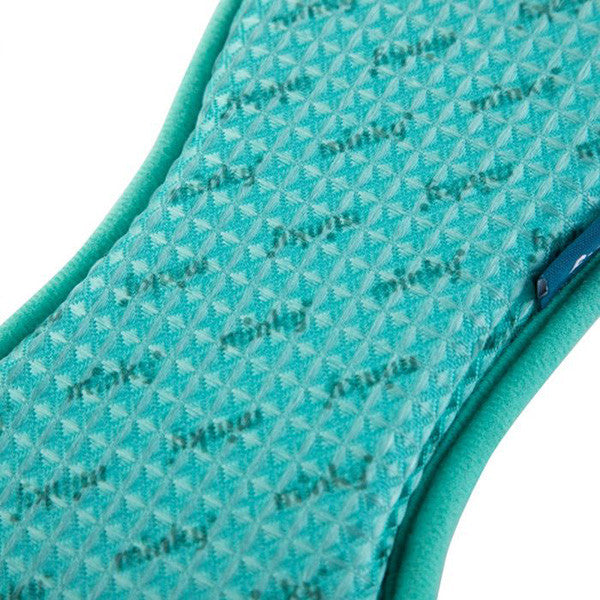 Minky M Tuch Reinigungspad – Weiß mit Türkisem Rand (3-in-1 Reinigungskraft)