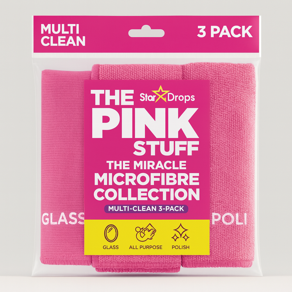 Pink Stuff Mikrovláknová čistiaca utierka ružová (3 kusy)