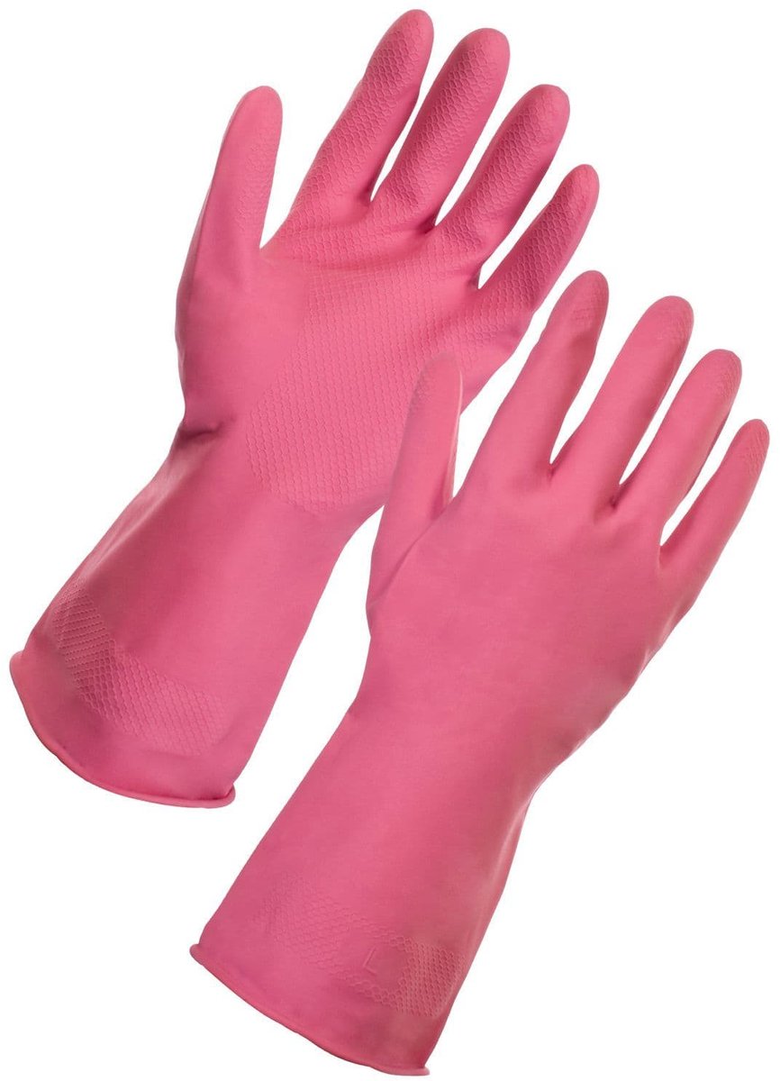 Ružové opakovane použiteľné čistiace rukavice (large)