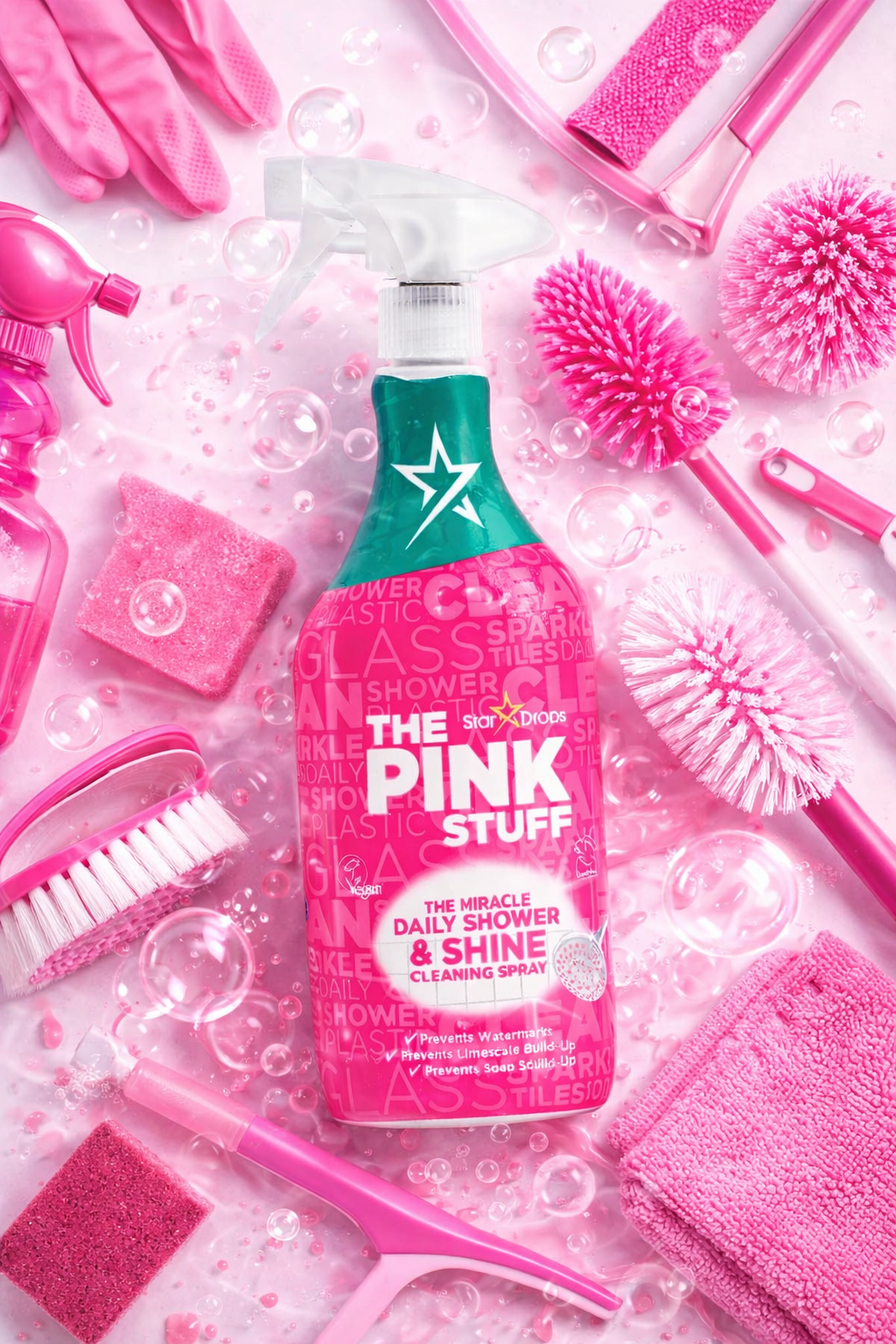 The Pink Stuff A Csodálatos Napi Zuhanyzó és Fény Tisztítóspray 850ml - Korlátozott Kiadás