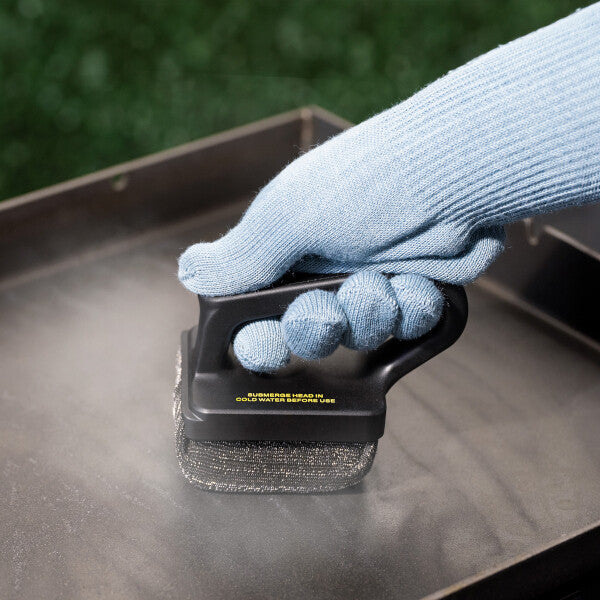 Scrub Daddy MR. BAR-B-Q XL Steam Grill Plate Brush – Wide BBQ Brush for Grill Plate, Griddle, and Plancha