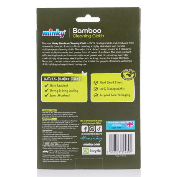 Minky Bambus Reinigungstuch Hellblau Biologisch Abbaubar