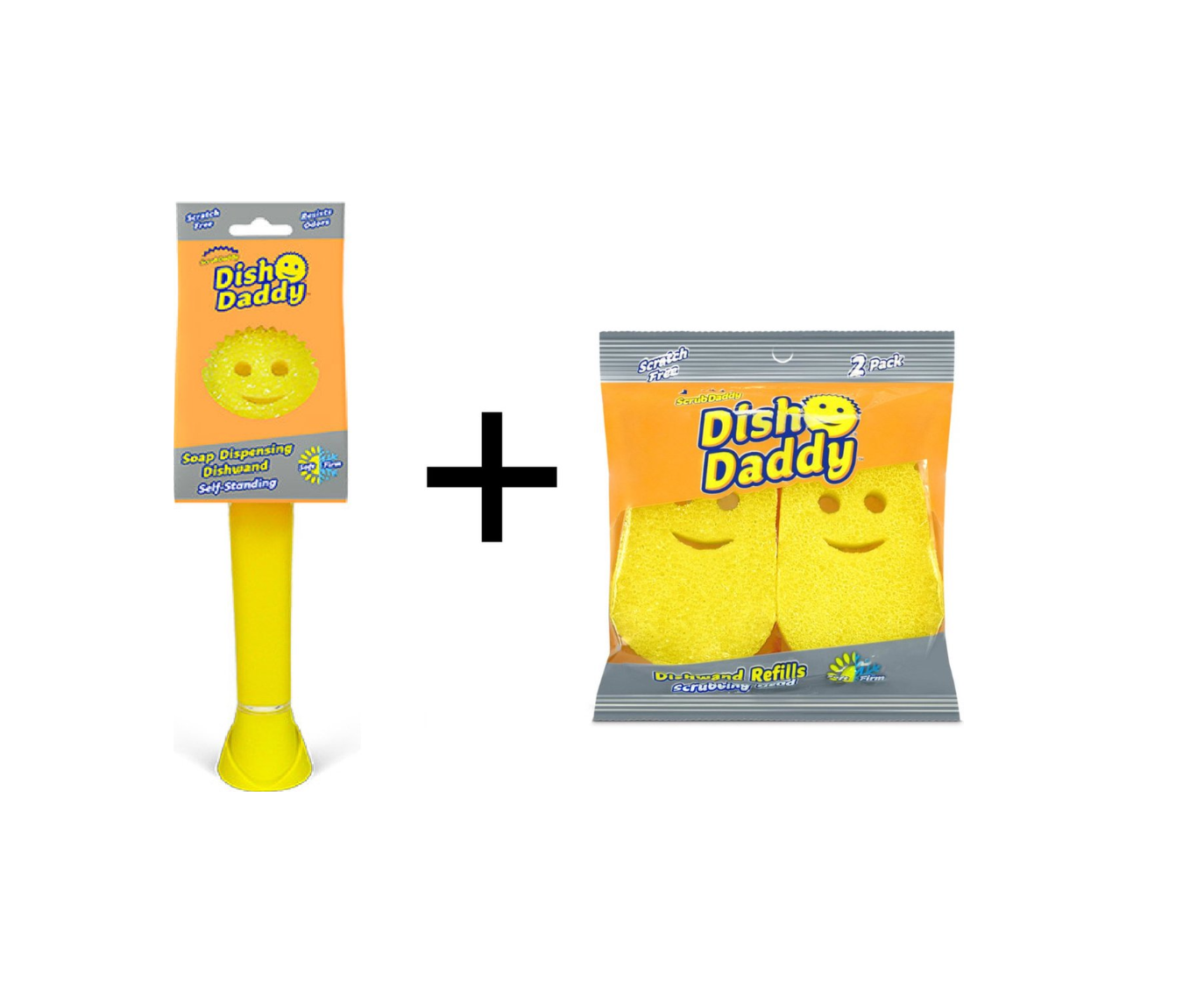 Scrub Daddy Mosogatószivacs - 2 Extra Szivaccsal - Sárga