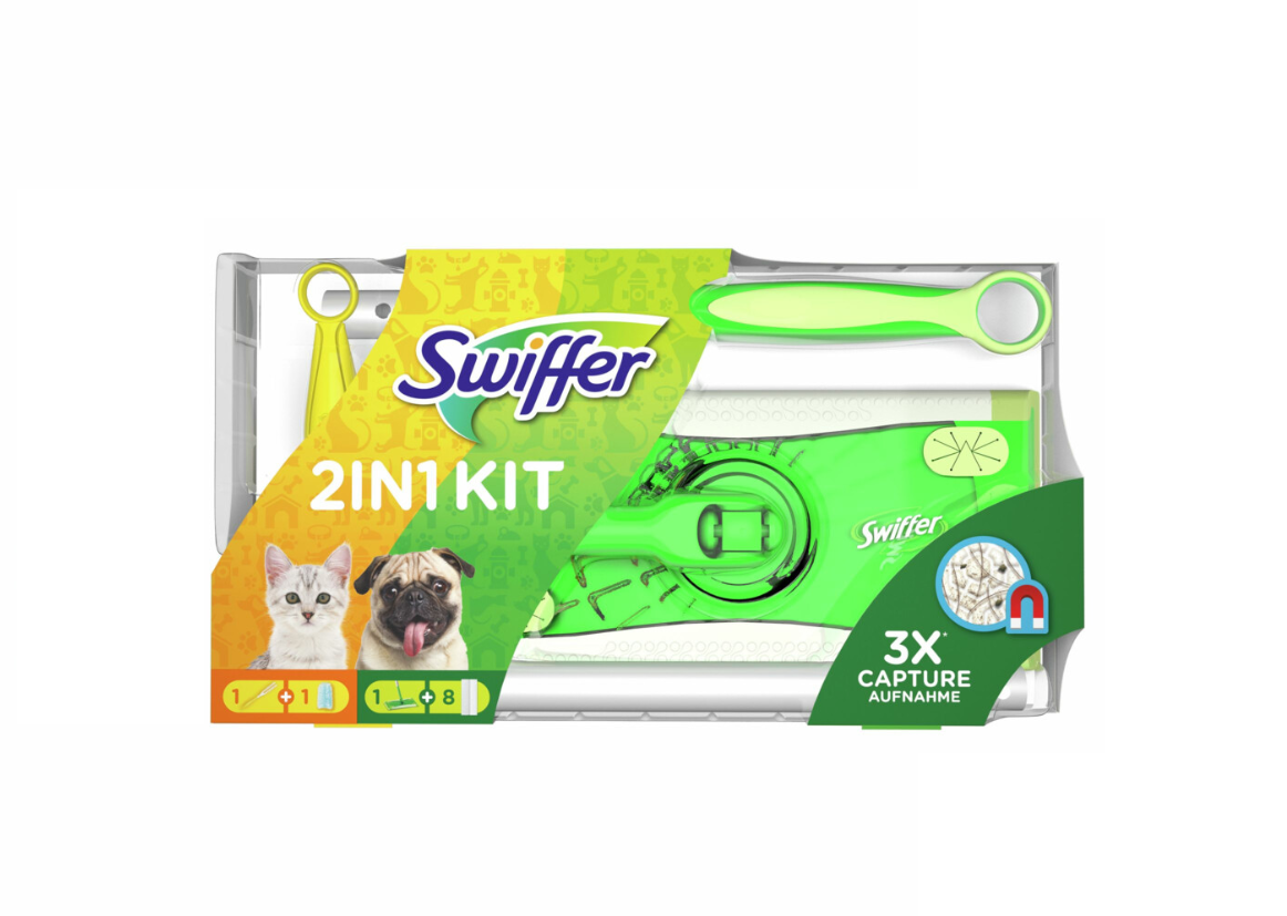 Kit Swiffer Limpiador de Suelos + Paños Secos para Suelo y Plumero + Recarga Ideal para Mascotas