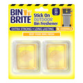 Bin Brite Ambientador Autocolante para Contentores – Eliminador de Odores para Caixotes do Lixo – Citronela 2 unidades