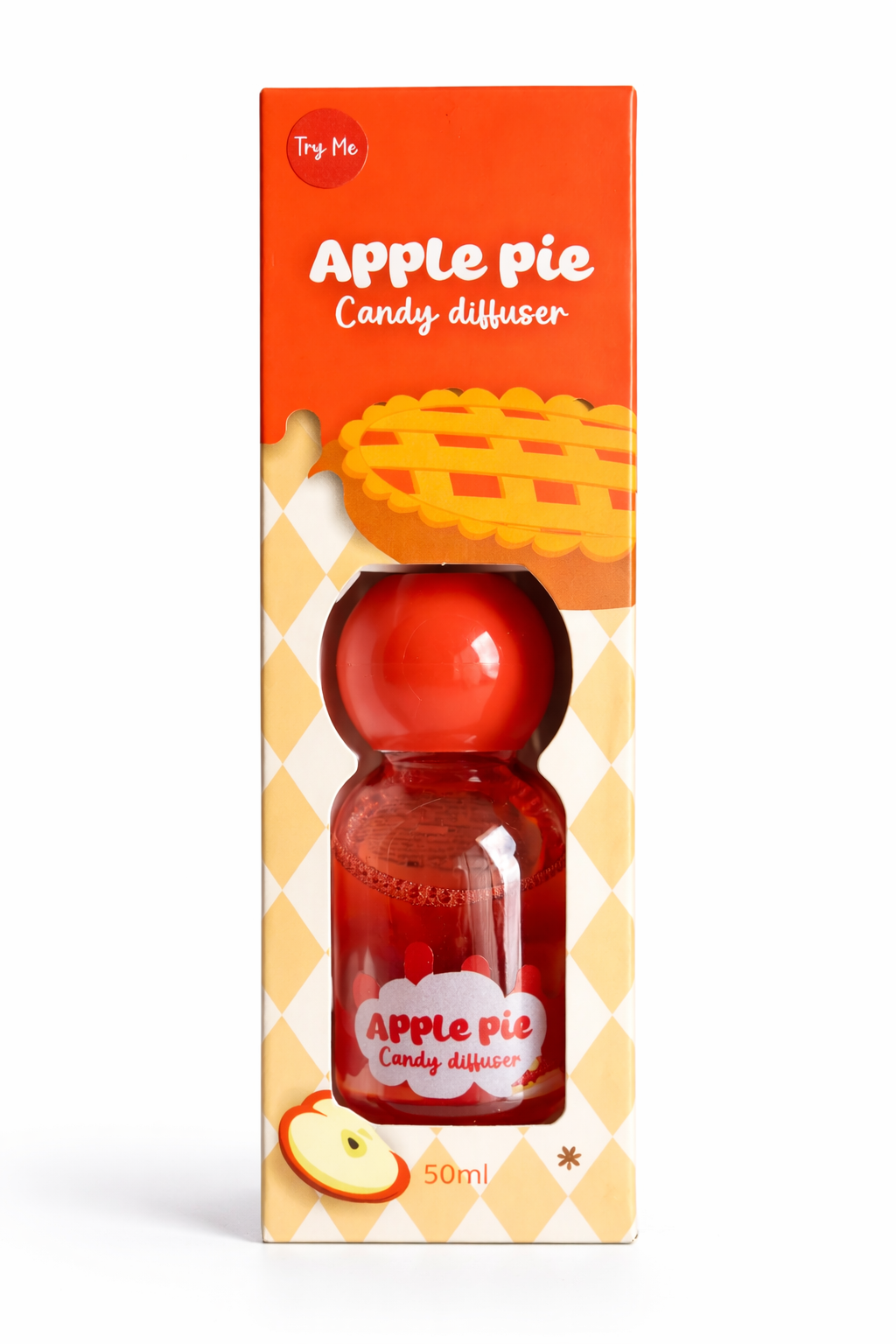 Apple Pie Candy Diffuser 50ml – Süßer Apfelkuchen-Duftspender – Raumduft-Diffuser – Candy Duft Diffuser für Zimmer, Schlafzimmer und Wohnzimmer