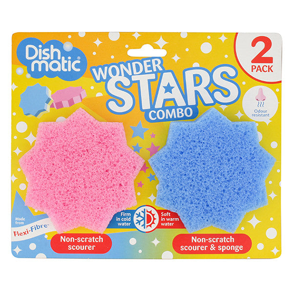 Dishmatic Houbičky bez škrábanců s Flexi-Fibre – Multifunkční a odolné vůči zápachu (2 kusy)