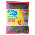Dishmatic Microfiber Cleaning Pads – 2-in-1 Scrubbing & Wiping Pads, Scratch-Free & Washable