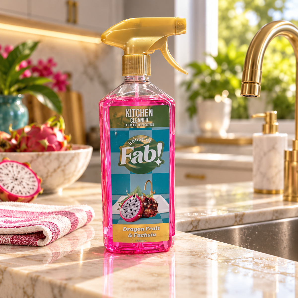 Fabulosa Nettoyant Cuisine Fruit du Dragon & Fuchsia 750ml – Spray Nettoyant Cuisine