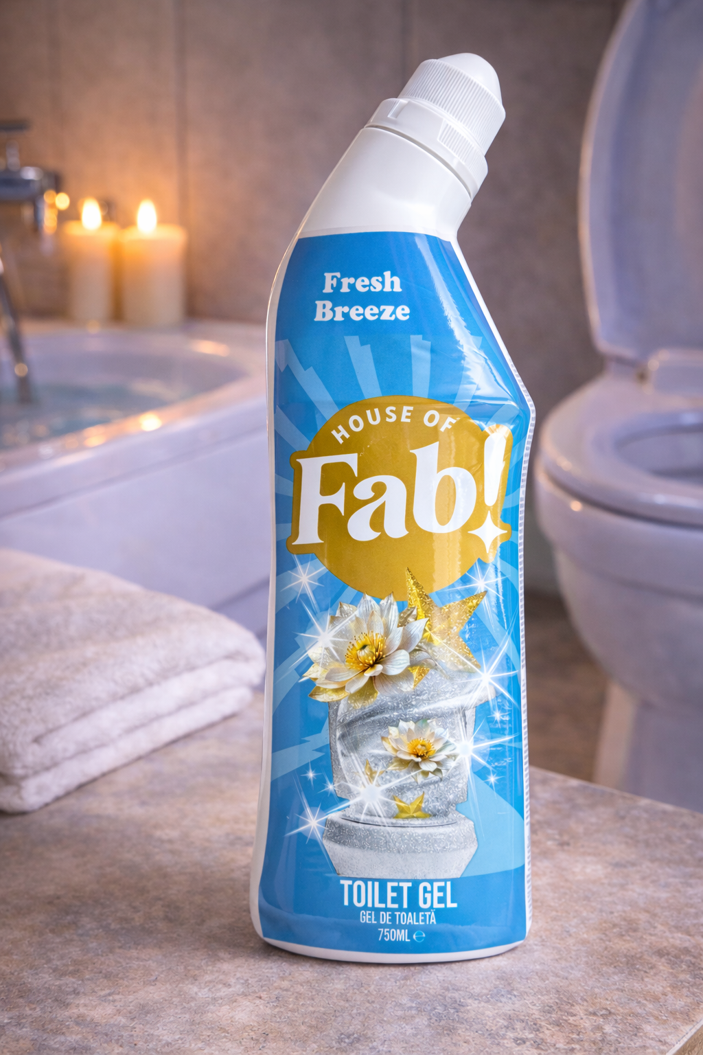 Fabulosa Toilet Gel Fresh Breeze 750ml – WC Reiniger Toilet Cleaner – Krachtige Toilet Gel tegen Kalk, Aanslag en Vuil – Frisse Geur - ViralCleaning