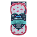 Minky M Cloth-schoonmaakpad – Hearts Edition (wit/rood • dubbelzijdig)