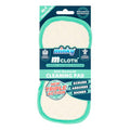 Minky M Cloth Almohadilla de limpieza – Blanca con borde turquesa (Potencia de limpieza 3 en 1)