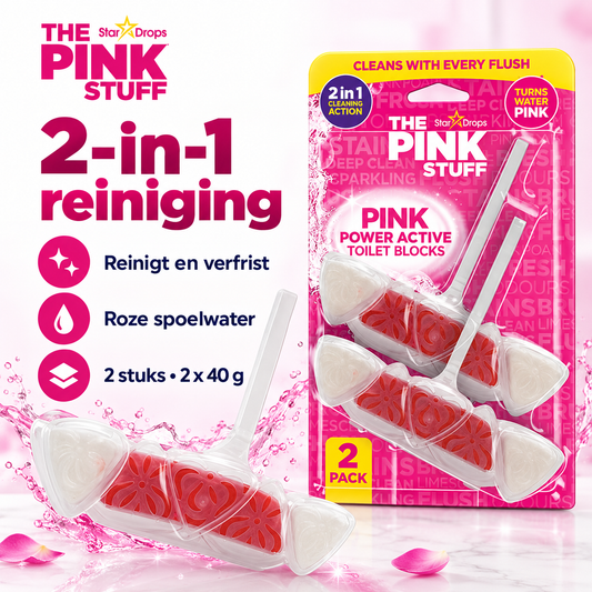 The Pink Stuff Power Active Toilettenblock - 2er-Pack