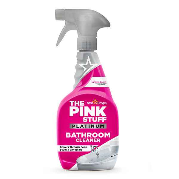 The Pink Stuff Platinum Badezimmerreiniger 750 ml – Kraftvoller Spray gegen Kalk & Seifenreste