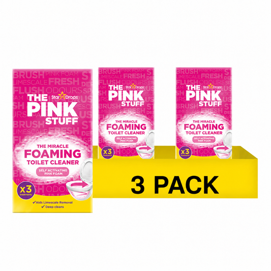 The Pink Stuff | Das wundersame schäumende Toilettenpulver | Toilettenreiniger Pulver | 9 x 100 gram