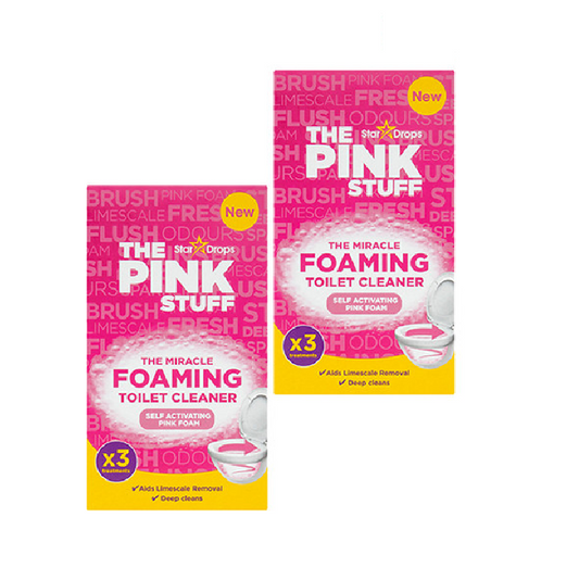 NAUJA Pink Stuff | Stebuklingas putojantis tualeto milteliai | Tualeto valymo milteliai | 6 x 100 gramų