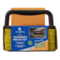 Scrub Daddy MR. BAR-B-Q komplet ščetk za čiščenje žara – ščetka za drgnjenje žara z 2 dodatnima čistilnima blazinicama