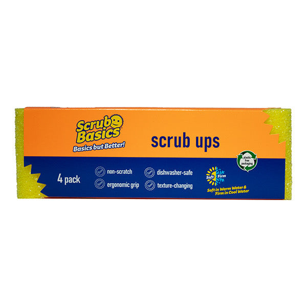 Scrub Daddy Scrub Basics Scrub Ups sūkļi – 4 gab. – Divpusēji tīrīšanas sūkļi