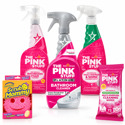 Reset bagno e calcare – Set di pulizia da 5 pezzi contro calcare e residui di sapone