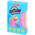 CleanRite Rainbow gobica za čiščenje – večnamenska čistilna gobica | mehka, ko je mokra, in čvrsta, ko je suha | odporna proti praskam, vpojna in vzdržljiva