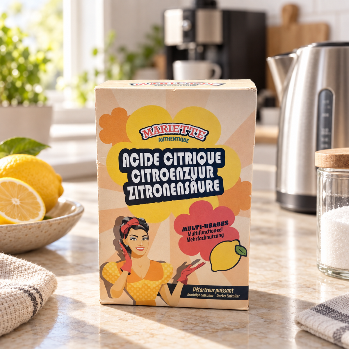 Mariette Authentique Acide Citrique 500g – Détartrant Multifonctionnel Puissant