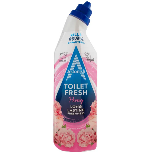 Astonish Pink Peony Toilet Gel 750ml Lemon Fresh Toilet Cleaner