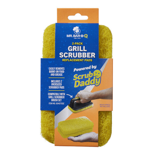 Scrub Daddy MR. BAR-B-Q Scrubber Brush Pads Navulling 2 Stuks – BBQ Schrobpads voor Grill, Grillplaat en Bakplaat