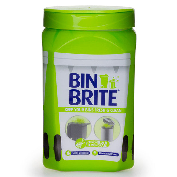 Bin Brite osviežovač odpadkového koša v prášku – Citronella a trávka limetky | Odstraňovač zápachu a absorbent vlhkosti
