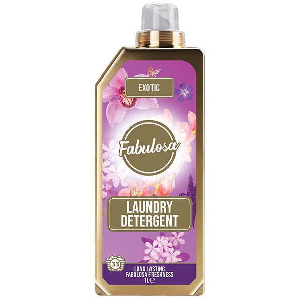 Fabulosa Exotic Laundry Detergent 1L – Wasmiddel voor Witte & Gekleurde Was – 33 Wasbeurten