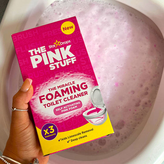 The Pink Stuff | Zázračný penivý prášok na toaletu | Čistiaci prášok na toaletu | 9 x 100 gram