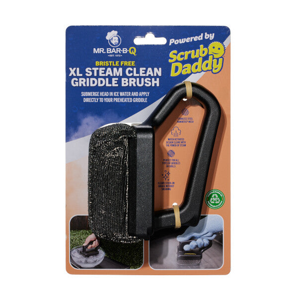 Scrub Daddy MR. BAR-B-Q XL Stoom Grillplaatborstel – Brede BBQ Borstel voor Grillplaat, Bakplaat en Plancha