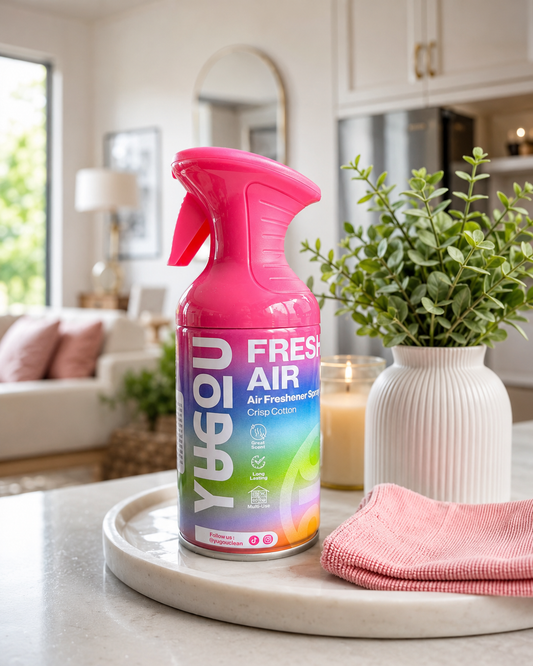 YUGOU Fresh Air Freshener Spray Crisp Cotton 250ml – Lufterfrischer Spray für Haus, Toilette und Auto  